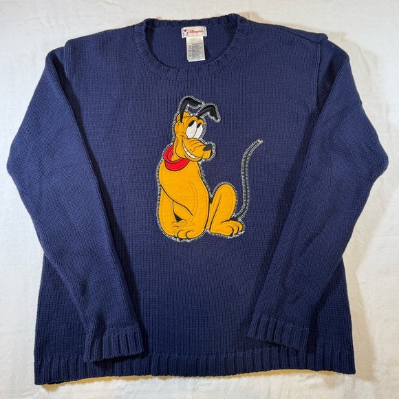 Disney Sweaters - Vintage Disney Pluto Navy Sweater